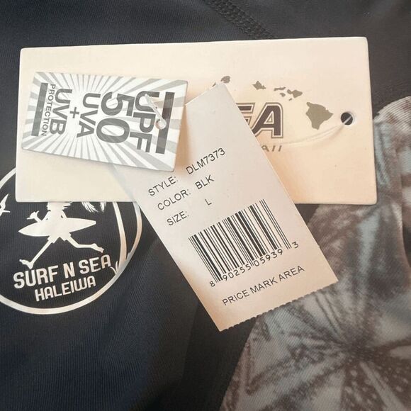 North Shore Surf Shop Women's Delmar Long Sleeve Rash Guard Black Size Large NWT - Picture 5 of 8